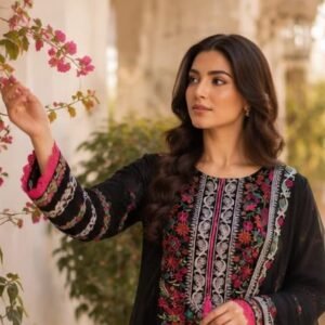 Luxury Embroided Micro Velvet 3-Piece Suit - Image 6
