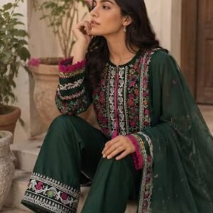 Luxury Embroided Micro Velvet 3-Piece Suit - Image 2
