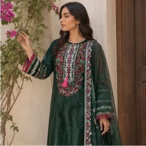 Luxury Embroided Micro Velvet 3-Piece Suit - Image 4