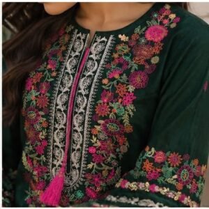 Luxury Embroided Micro Velvet 3-Piece Suit - Image 5