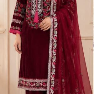 Luxury Embroided Micro Velvet 3-Piece Suit - Image 13